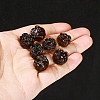 Natural Ice Obsidian Carved Rose Buds Beads PW-WG34FC9-01-2