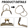 1Pc Flower Iron Kiss Lock Purse Frame Handle PURS-CN0001-08-6
