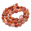 Natural South Red Agate Beads Strands G-O186-B-15-1