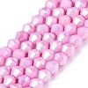 Anti-Tarnish Electroplate Bicone Glass Beads Strands EGLA-T021-4mm-16-12-1