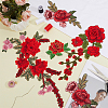 6Pcs 3 Styles & 2 Pairs 2 Styles Computerized Embroidery Cloth Iron on/Sew on Patches PATC-CY0003-97-4
