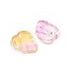 Autumn Theme Two-Tone Transparent Glass Charms GLAA-H016-15K-2