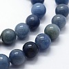 Dyed & Heated Natural Blue Aventurine Beads Strands X-G-I199-24-8mm-3