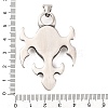 316 Surgical Stainless Steel Pendants Rhinestone Setting STAS-Z073-37AS-3