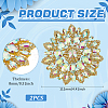 2Pcs Alloy with Rhinestone Handicraft Beading Appliques AJEW-FG0004-29A-2