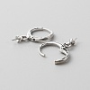 Brass Huggie Hoop Earring Findings KK-WH0079-22P-2