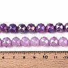 Anti-Tarnish Electroplate Glass Beads Strands GLAA-N064-10mm-07-4