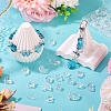 64Pcs Gradient Color Transparent Glass Beads GLAA-TA0003-48A-7
