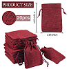 Beebeecraft Polyester Imitation Burlap Packing Pouches Drawstring Bags ABAG-BBC0001-02A-04-2