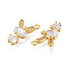 Brass Micro Pave Cubic Zirconia Charms KK-N231-244-3