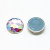 Acrylic Rhinestone Flat Back Cabochons GACR-Q008-18mm-16AB-2