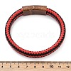 Braided Microfiber Leather Cord Bracelets for Women Men BJEW-D304-06R-01-3