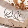 304 Stainless Steel Cross Clip on Nose Rings AJEW-A062-03P-1