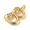 Rack Plating Brass Micro Pave Cubic Zirconia Pendants KK-A200-24G-B-2