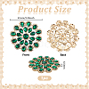 Brass Rhinestone Applique DIY-FG0009-87C-2