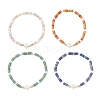 Natural Gemstone Beaded Stretch Bracelets BJEW-JB13396-2