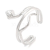 Non-Tarnish 304 Stainless Steel Snake Open Cuff Rings for Women RJEW-K273-09P-1