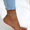 Flat Round Alloy Charm Anklets WGC96C8-06-1