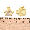 Brass Micro Pave Cubic Zirconia Stud Earring Findings CU-CBAA5EE-04G-04-3