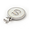 304 Stainless Steel with White Shell Pendants STAS-G268-01S-P-3