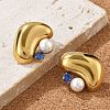 304 Stainless Steel Stud Earrings EJEW-R020-01G-01-3