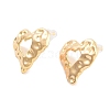 Left and Right Brass Stud Earrings EJEW-B058-02G-2