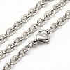 Tarnish Resistant Trendy Unisex 304 Stainless Steel Cable Chain Necklaces NJEW-M047-C-01-1