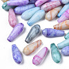 Opaque Baking Painted Crackle Glass Beads Strands EGLA-S174-34-1