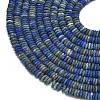 Frosted Natural Lapis Lazuli Beads Strands G-K389-C09-01-3