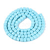 Opaque Glass Beads Strands GLAA-R041-8x8mm-C02-2