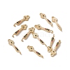 Brass Pave Colorful Cubic Zirconia Connector Charms KK-A171-13G-3