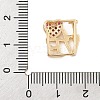 Brass Micro Pave Cubic Zirconia Slide Charms ZIRC-I068-21G-02-3