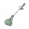 Natural Green Aventurine Lock Pendants G-B027-03A-3