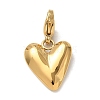 Heart 304 Stainless Steel Pendant Decorations STAS-G352-24G-1