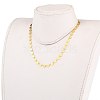 Brass Heart Link Chain Necklaces NJEW-JN03184-01-5