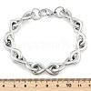 304 Stainless Steel Infinity Link Chain Bracelets for Women Men BJEW-F488-53B-P-5