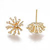 Brass Stud Earring Findings KK-T038-468G-2