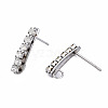 304 Stainless Steel Stud Earrings Findings STAS-N092-140-2