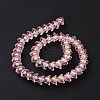 Transparent Glass Beads Strands LAMP-H061-01D-04-4