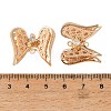 Brass Crystal Rhinestone Filigree Connector Charms RB-CBA890A-01G-3