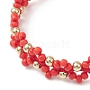 5Pcs Glass Braided Beaded Bracelets BJEW-MZ00304-4