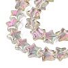Electroplate Transparent Glass Beads Strands EGLA-N056-04A-A03-3