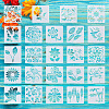 Cheriswelry 24 Sheets 24 Styles Plastic Drawing Stencil DIY-CW0001-13-2