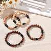 Wooden & Non-magnetic Synthetic Hematite Beaded Bracelet Sets BJEW-JB09063-6