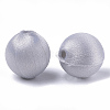 Polyester Thread Fabric Covered Beads WOVE-T007-20mm-08-2