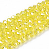 Electroplate Glass Beads Strands X-EGLA-A034-T4mm-B21-1