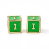Rack Plating Brass Enamel Beads KK-B060-04G-02I-2