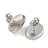 Anti-Tarnish 304 Stainless Steel Stud Earring Finding EJEW-U022-11P-2