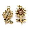 Brass Micro Pave Cubic Zirconia Pendants ZIRC-L100-039G-2