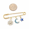 Star & Moon & Sun Enamel Charm Brooch Pin JEWB-BR00070-5